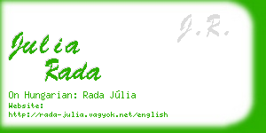 julia rada business card